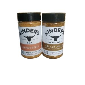 Lot of 2 Kinder's Bourbon Peach & Grilled Chicken Sealed